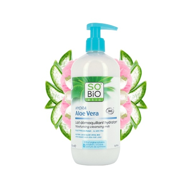 Leche desmaquillante ecológica Hydra Aloe Vera So'bio étic